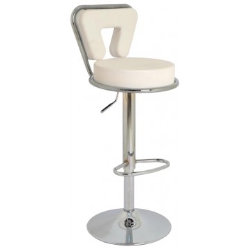 Bürocci Virago Bar Sandalyesi - Beyaz Deri - 9540S0109