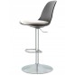 Bürocci Nadya Bar Sandalyesi - Beyaz Deri - Metal Ayaklı Bar Taburesi - 9537S0109
