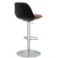 Bürocci Nadya Bar Sandalyesi - Kahverengi Deri - Metal Ayaklı Bar Taburesi - 9537S0121