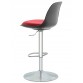 Bürocci Nadya Bar Sandalyesi - Kırmızı Deri - Metal Ayaklı Bar Taburesi - 9537S0116