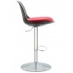 Bürocci Nadya Bar Sandalyesi - Kırmızı Deri - Metal Ayaklı Bar Taburesi - 9537S0116
