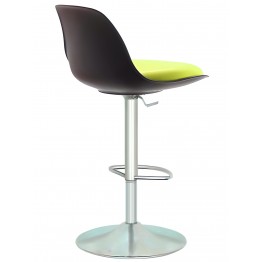 Bürocci Nadya Bar Sandalyesi - Sarı Deri - Metal Ayaklı Bar Taburesi - 9537S0113