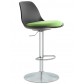 Bürocci Nadya Bar Sandalyesi - Yeşil Deri - Metal Ayaklı Bar Taburesi - 9537S0110