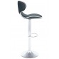 Bürocci Zen Bar Taburesi - Antrasit Modern Deri Metal Ataklı Yüksek Tezgah Sandalyesi - 9549S0517