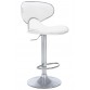 Bürocci Zen Bar Taburesi - Beyaz Modern Deri Metal Ataklı Yüksek Tezgah Sandalyesi - 9549S0486