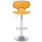 Bürocci Zen Bar Taburesi - Hardal Modern Deri Metal Ataklı Yüksek Tezgah Sandalyesi - 9549S0492