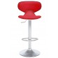 Bürocci Zen Bar Taburesi - Kırmızı Modern Deri Metal Ataklı Yüksek Tezgah Sandalyesi - 9549S0511