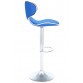 Bürocci Zen Bar Taburesi - Mavi Modern Deri Metal Ataklı Yüksek Tezgah Sandalyesi - 9549S0514