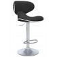 Bürocci Zen Bar Taburesi - Siyah Modern Deri Metal Ataklı Yüksek Tezgah Sandalyesi - 9549S0481