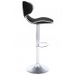 Bürocci Zen Bar Taburesi - Siyah Modern Deri Metal Ataklı Yüksek Tezgah Sandalyesi - 9549S0481