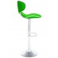 Bürocci Zen Bar Taburesi - Yeşil Modern Deri Metal Ataklı Yüksek Tezgah Sandalyesi - 9549S0513
